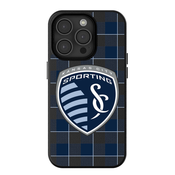 Sporting Kansas City   Plaid iPhone MagSafe Compatible Phone Case