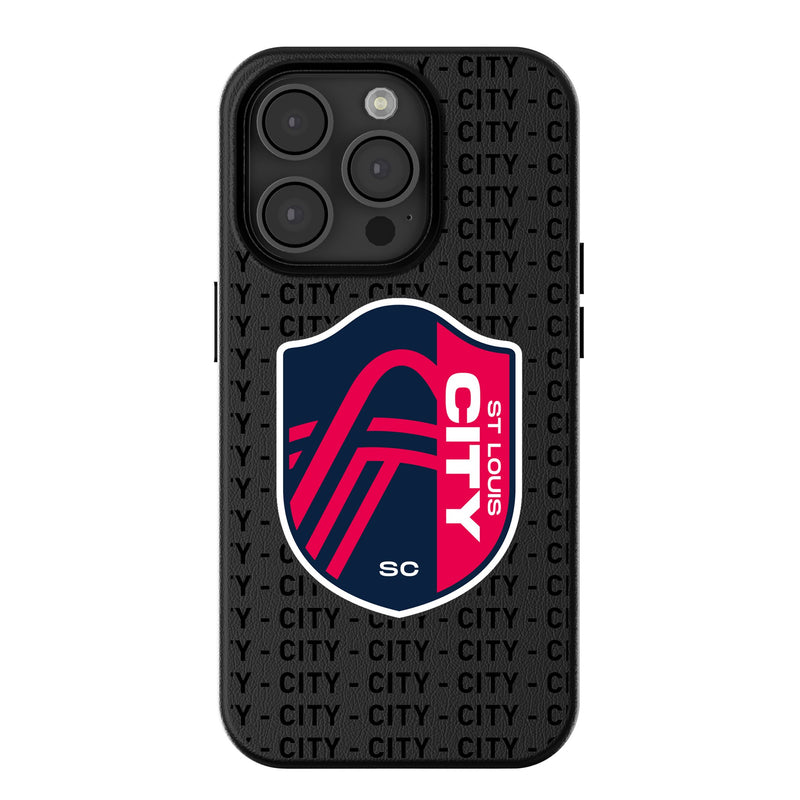 St. Louis CITY SC Text Backdrop iPhone MagSafe Compatible Phone Case for Apple iPhone
