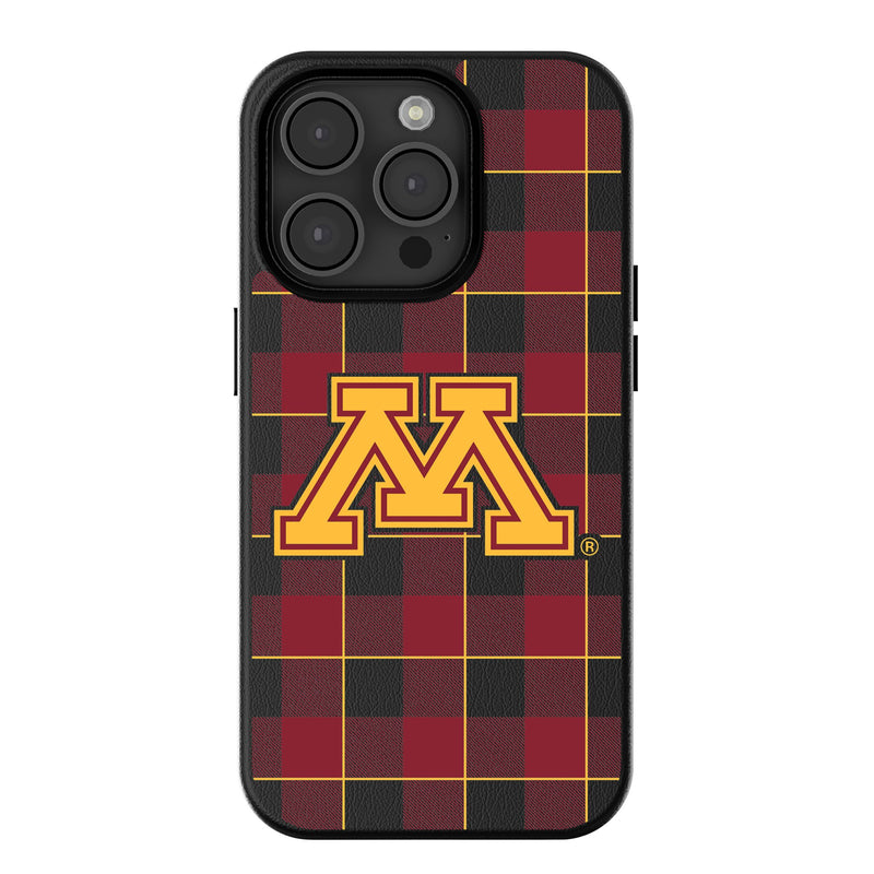 University of Minnesota Golden Gophers Plaid iPhone MagSafe Compatible Phone Case