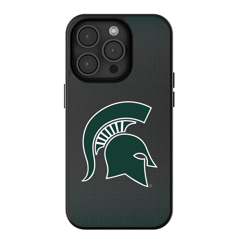 Michigan State University Spartans Linen iPhone MagSafe Compatible Phone Case for Apple iPhone