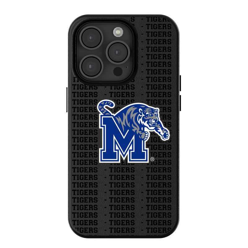 University of Memphis Tigers Text Backdrop iPhone MagSafe Compatible Phone Case