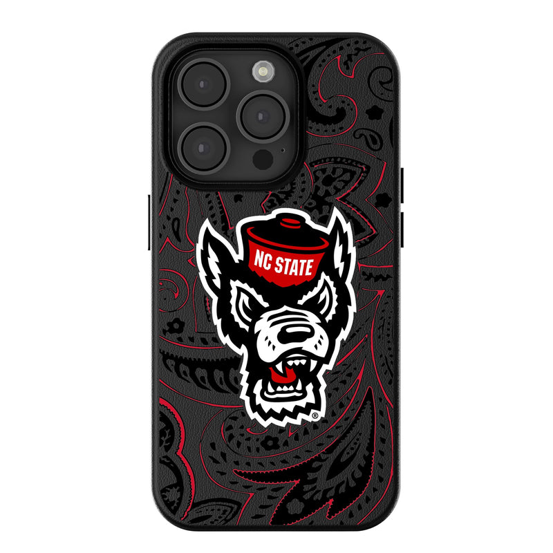 North Carolina State University Wolfpack Paisley iPhone MagSafe Compatible Phone Case