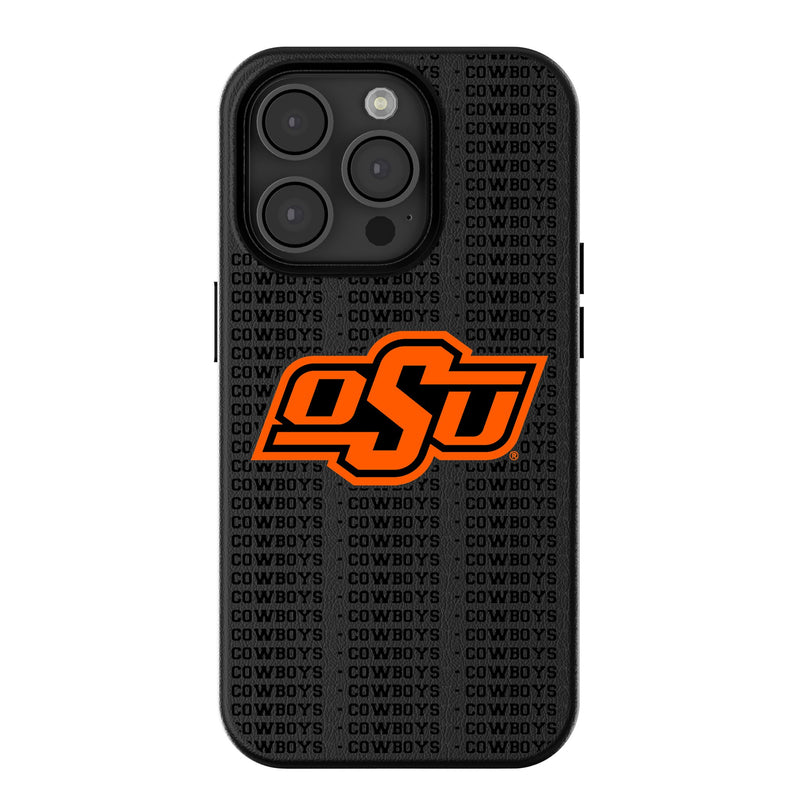 Oklahoma State University Cowboys Text Backdrop iPhone MagSafe Compatible Phone Case for Apple iPhone
