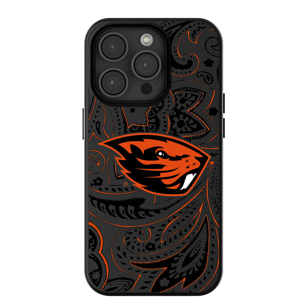 Oregon State University Beavers Paisley iPhone MagSafe Compatible Phone Case