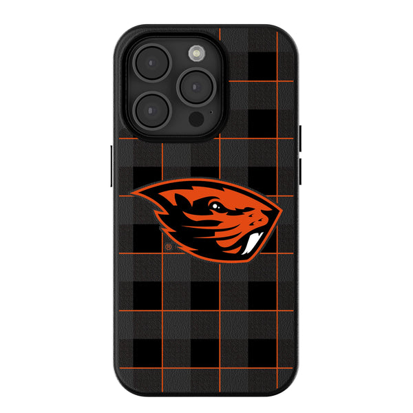 Oregon State University Beavers Plaid iPhone MagSafe Compatible Phone Case