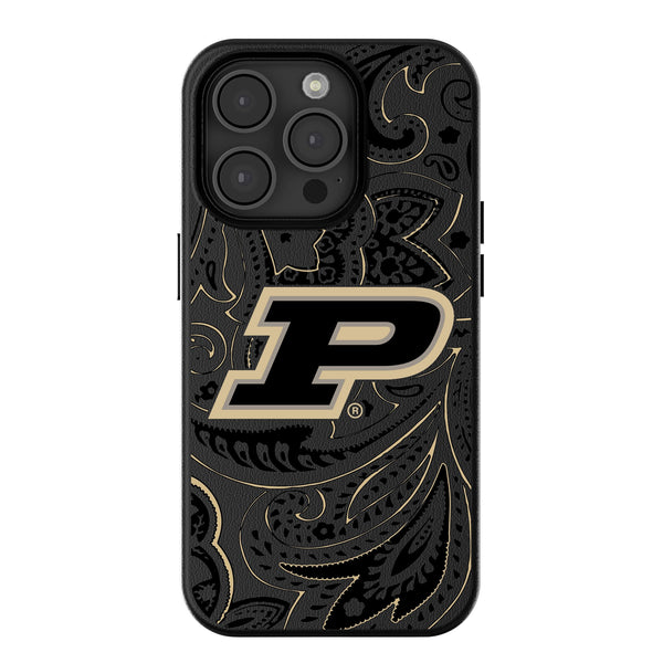 Purdue University Boilermakers Paisley iPhone MagSafe Compatible Phone Case