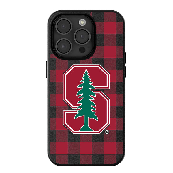 Stanford University Cardinal Plaid iPhone MagSafe Compatible Phone Case