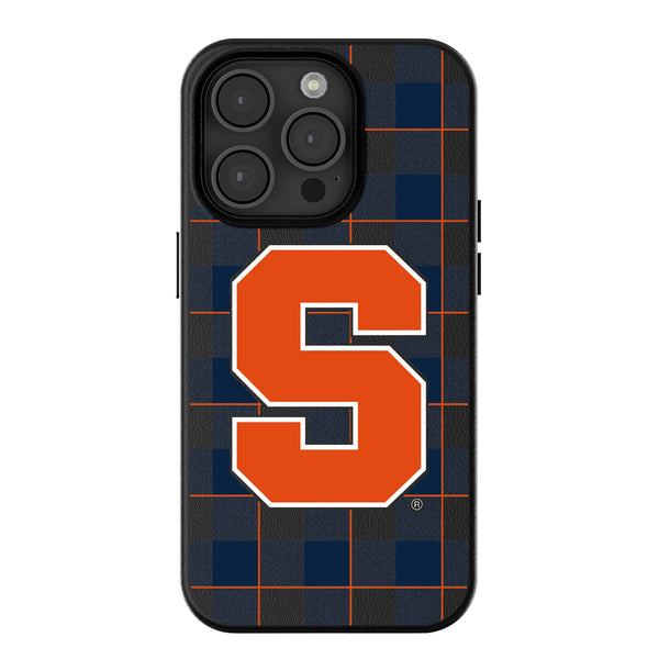 Syracuse University Orange Plaid iPhone MagSafe Compatible Phone Case