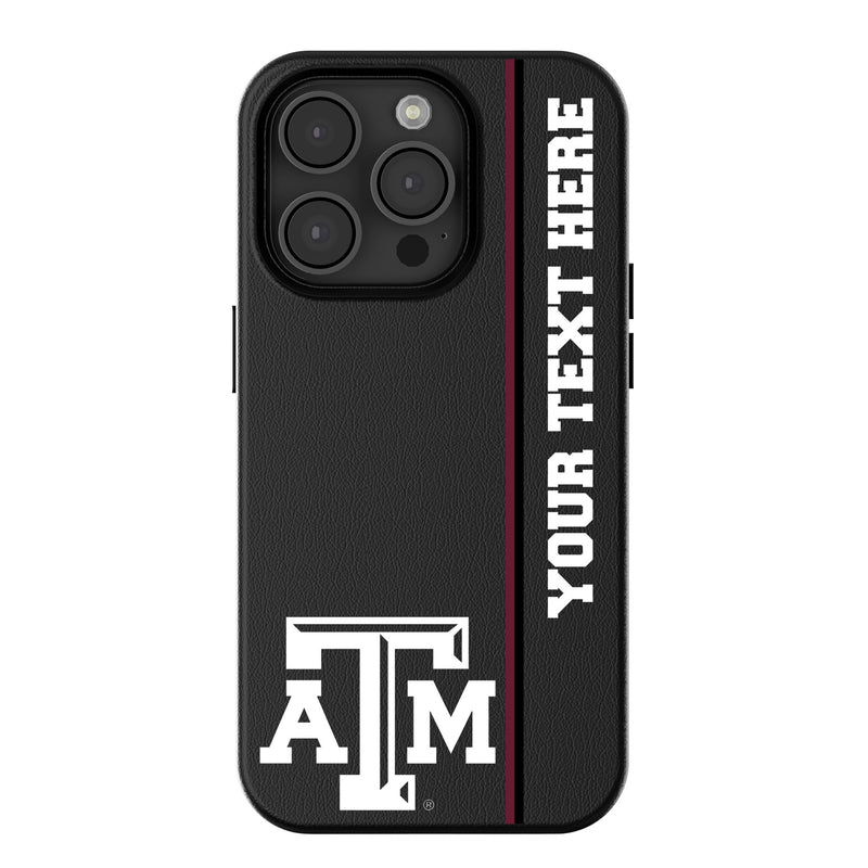 Texas A&M University Aggies Personalized Sidebard iPhone MagSafe Compatible Phone Case for Apple iPhone