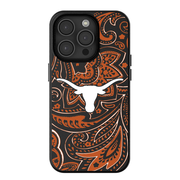 University of Texas Longhorns Paisley iPhone MagSafe Compatible Phone Case for Apple iPhone