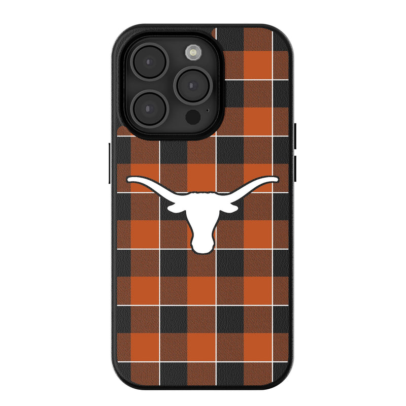 University of Texas Longhorns Plaid iPhone MagSafe Compatible Phone Case for Apple iPhone