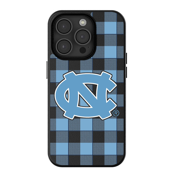 University of North Carolina Tar Heels Plaid iPhone MagSafe Compatible Phone Case