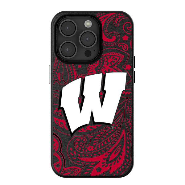 University of Wisconsin Badgers Paisley iPhone MagSafe Compatible Phone Case