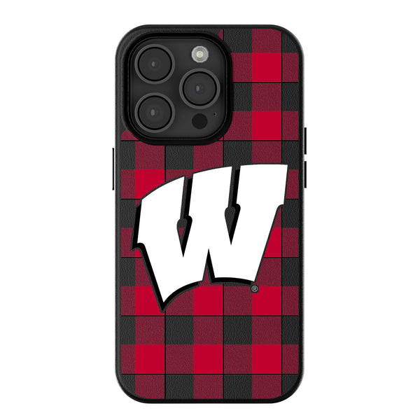 University of Wisconsin Badgers Plaid iPhone MagSafe Compatible Phone Case