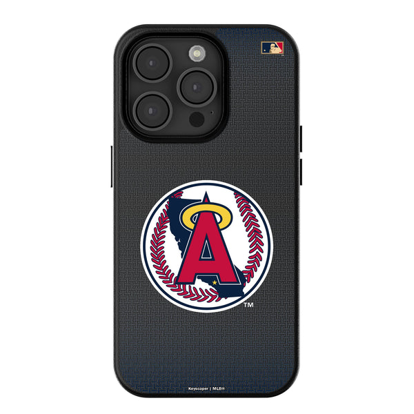 LA Angels 1986-1992 - Cooperstown Collection Linen iPhone MagSafe Compatible Phone Case for Apple iPhone