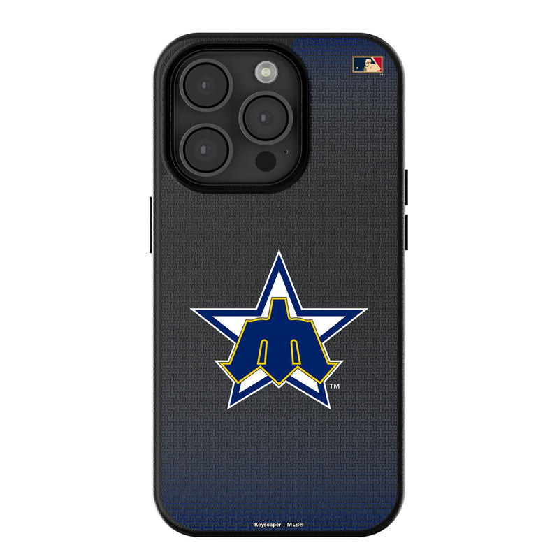 Seattle Mariners 1981-1986 - Cooperstown Collection Linen iPhone MagSafe Compatible Phone Case for Apple iPhone
