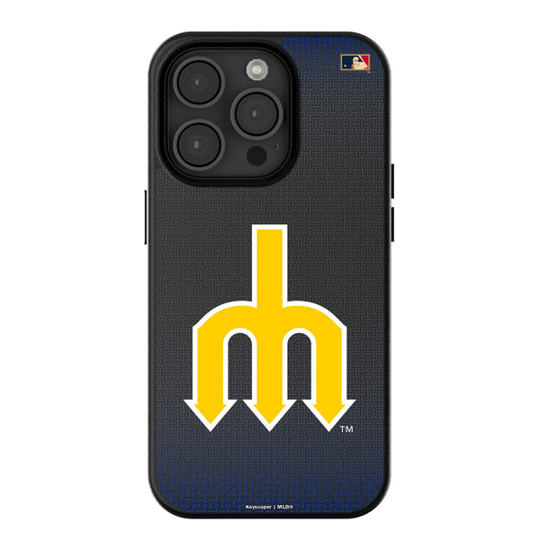 Seattle Mariners 1977-1980 - Cooperstown Collection Linen iPhone MagSafe Compatible Phone Case for Apple iPhone