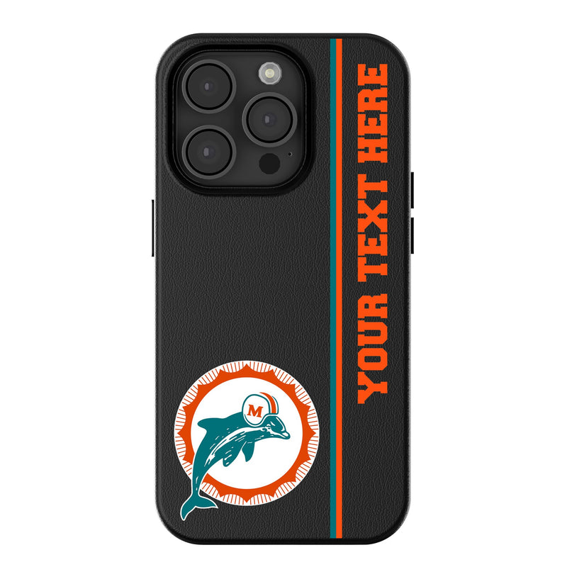 Miami Dolphins 1966-1973 Historic Collection Personalized Sidebard iPhone MagSafe Compatible Phone Case for Apple iPhone
