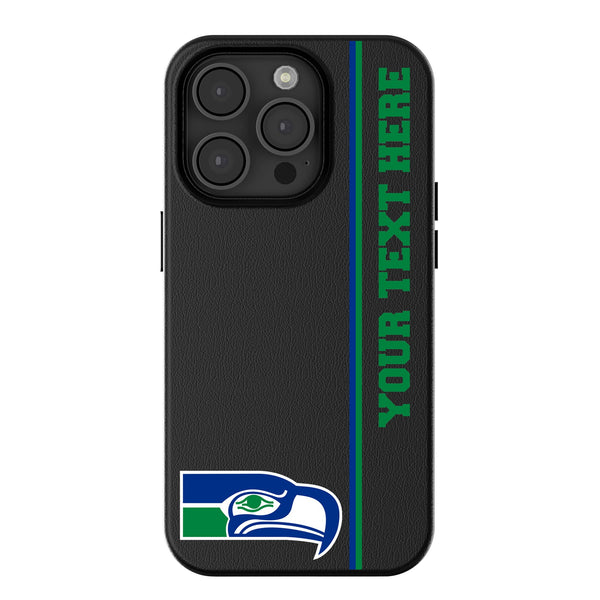 Seattle Seahawks Historic Collection Personalized Sidebard iPhone MagSafe Compatible Phone Case for Apple iPhone