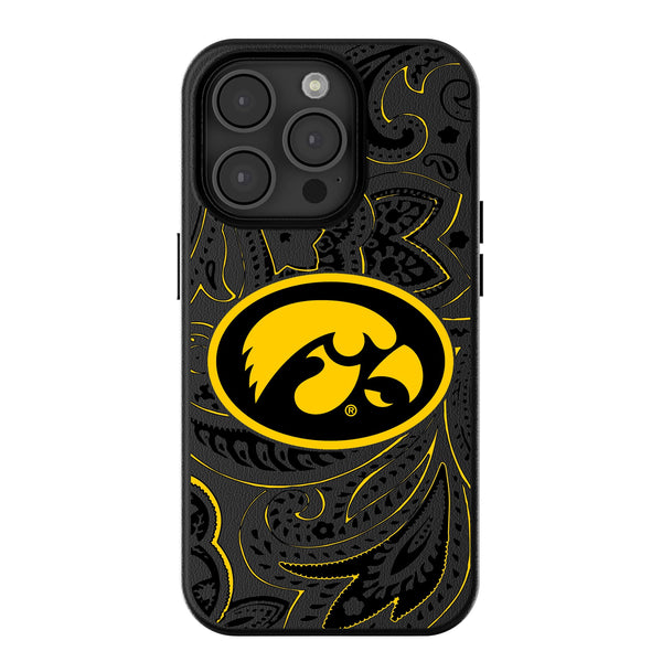 University of Iowa Hawkeyes Paisley iPhone MagSafe Compatible Phone Case