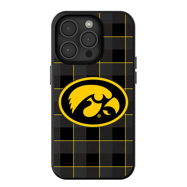 University of Iowa Hawkeyes Plaid iPhone MagSafe Compatible Phone Case