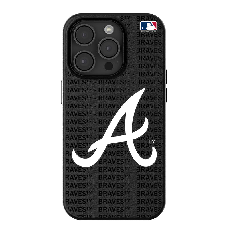 Atlanta Braves Text Backdrop iPhone MagSafe Compatible Phone Case