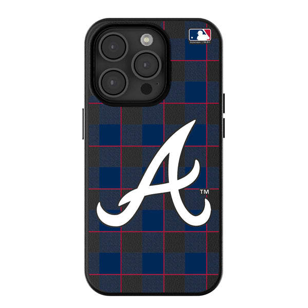 Atlanta Braves Plaid iPhone MagSafe Compatible Phone Case for Apple iPhone