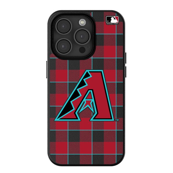 Arizona Diamondbacks Plaid iPhone MagSafe Compatible Phone Case for Apple iPhone