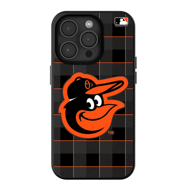 Baltimore Orioles Plaid iPhone MagSafe Compatible Phone Case for Apple iPhone