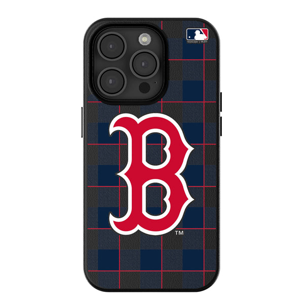 Boston Red Sox Plaid iPhone MagSafe Compatible Phone Case for Apple iPhone