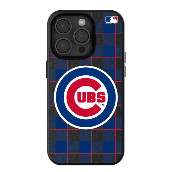 Chicago Cubs Plaid iPhone MagSafe Compatible Phone Case for Apple iPhone