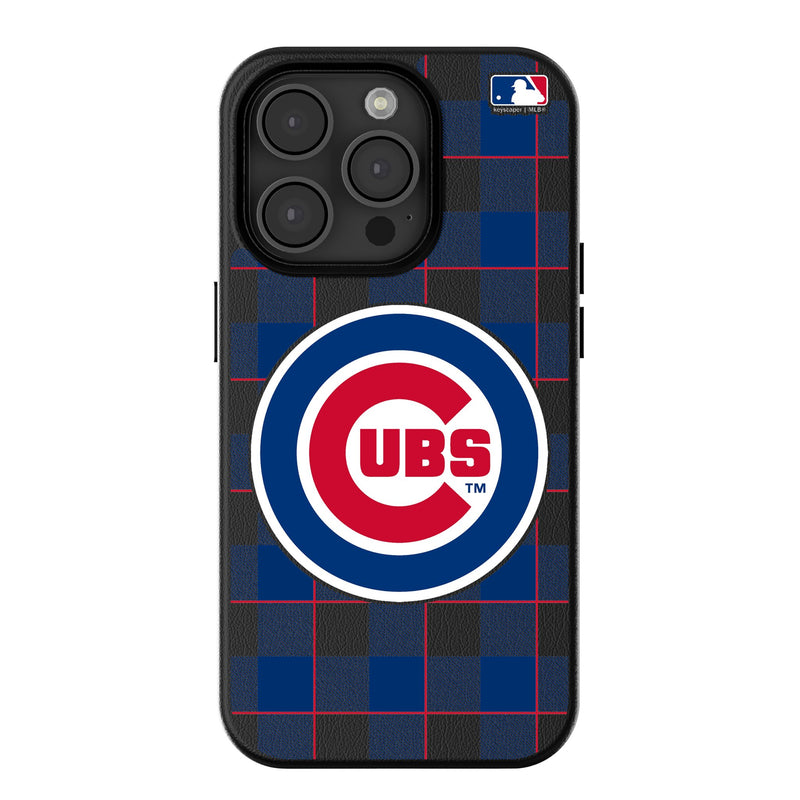 Chicago Cubs Plaid iPhone MagSafe Compatible Phone Case for Apple iPhone