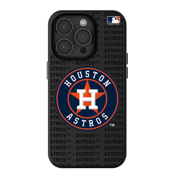 Houston Astros Text Backdrop iPhone MagSafe Compatible Phone Case for Apple iPhone