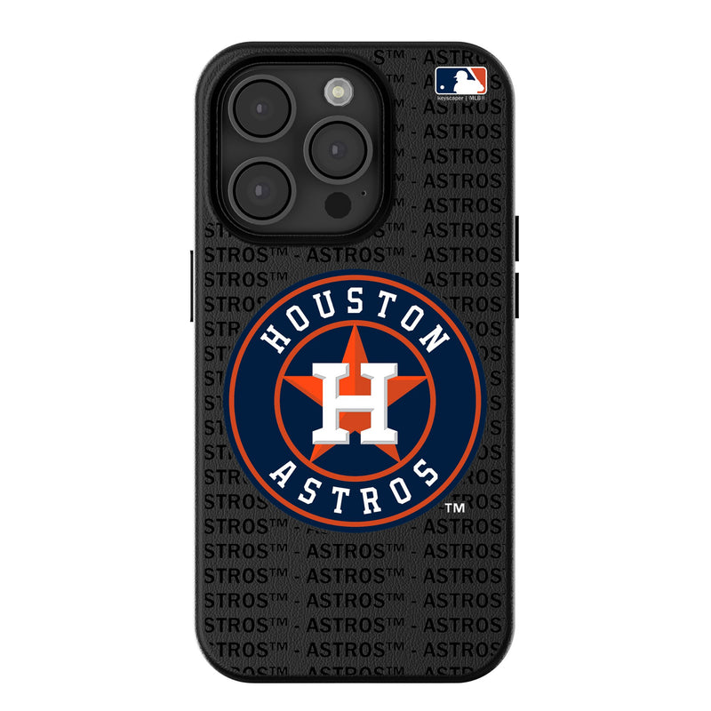 Houston Astros Text Backdrop iPhone MagSafe Compatible Phone Case for Apple iPhone