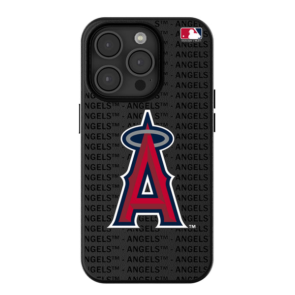 Los Angeles Angels Text Backdrop iPhone MagSafe Compatible Phone Case for Apple iPhone