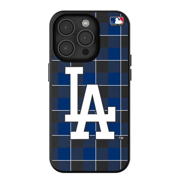 LA Dodgers Plaid iPhone MagSafe Compatible Phone Case for Apple iPhone