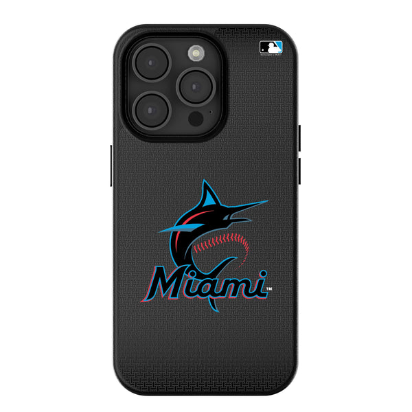 Miami Marlins Linen iPhone MagSafe Compatible Phone Case for Apple iPhone