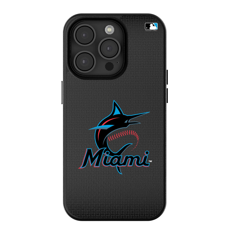 Miami Marlins Linen iPhone MagSafe Compatible Phone Case for Apple iPhone