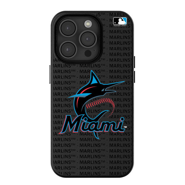 Miami Marlins Text Backdrop iPhone MagSafe Compatible Phone Case for Apple iPhone