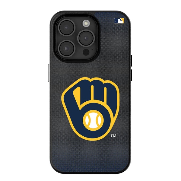 Milwaukee Brewers Linen iPhone MagSafe Compatible Phone Case for Apple iPhone