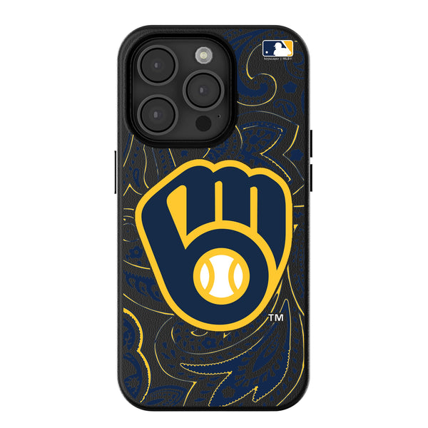 Milwaukee Brewers Paisley iPhone MagSafe Compatible Phone Case