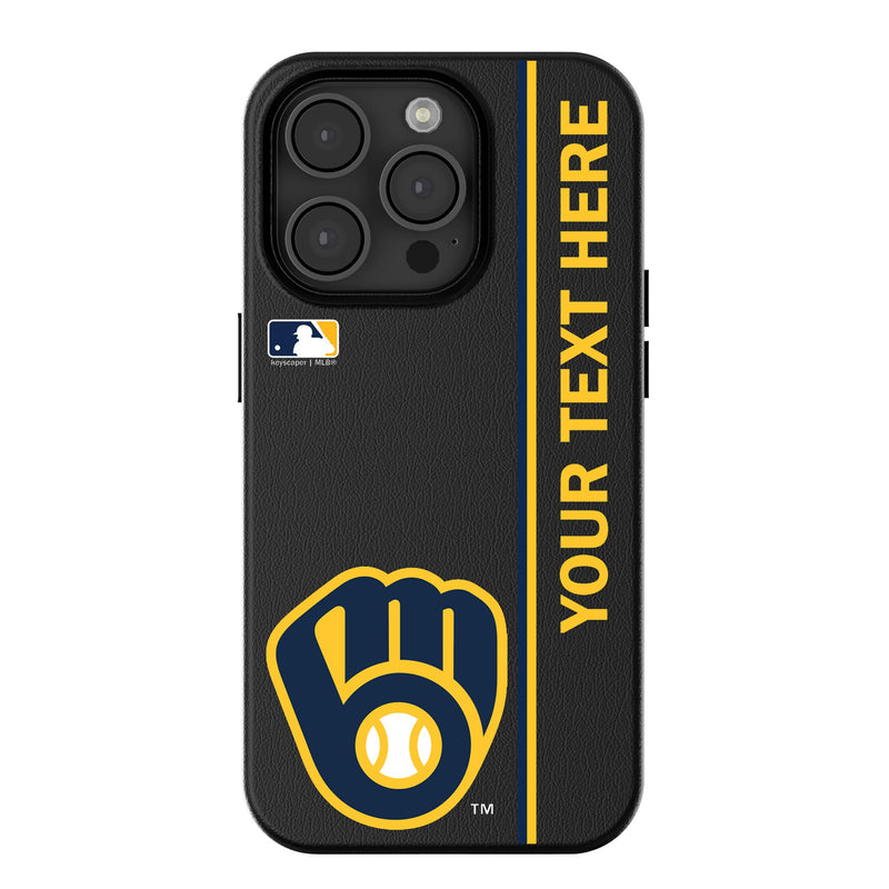 Milwaukee Brewers Personalized Sidebard iPhone MagSafe Compatible Phone Case for Apple iPhone