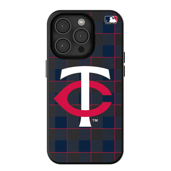 Minnesota Twins Plaid iPhone MagSafe Compatible Phone Case for Apple iPhone