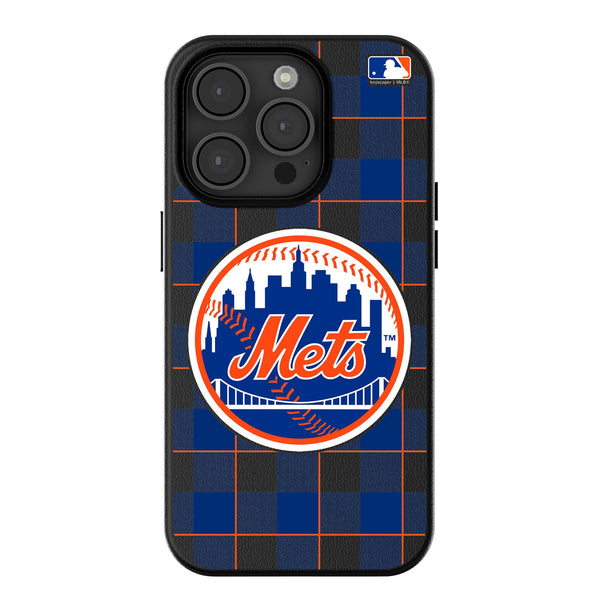 New York Mets Plaid iPhone MagSafe Compatible Phone Case for Apple iPhone