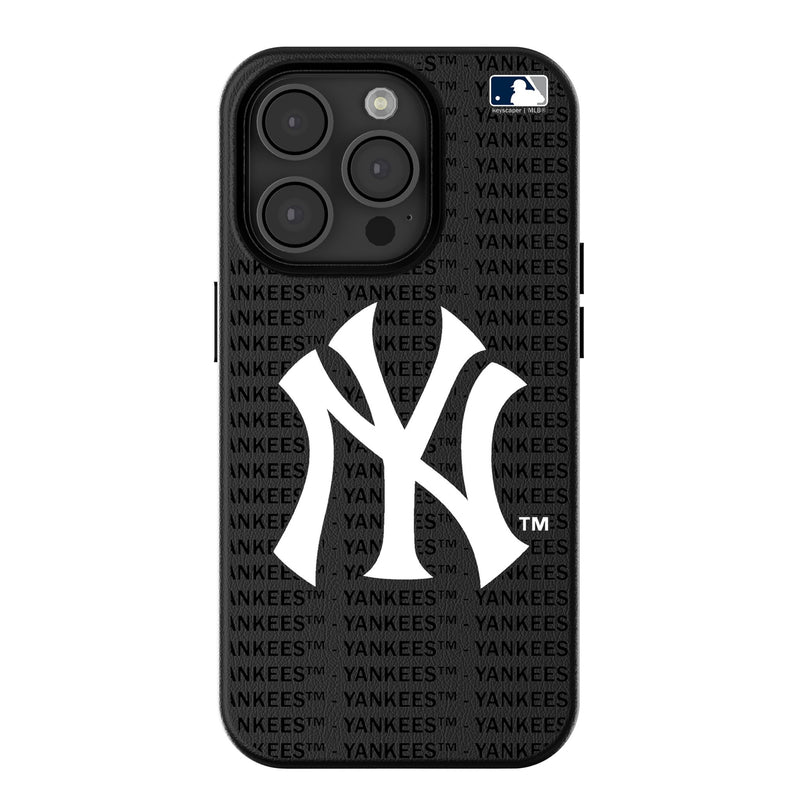 New York Yankees Text Backdrop iPhone MagSafe Compatible Phone Case