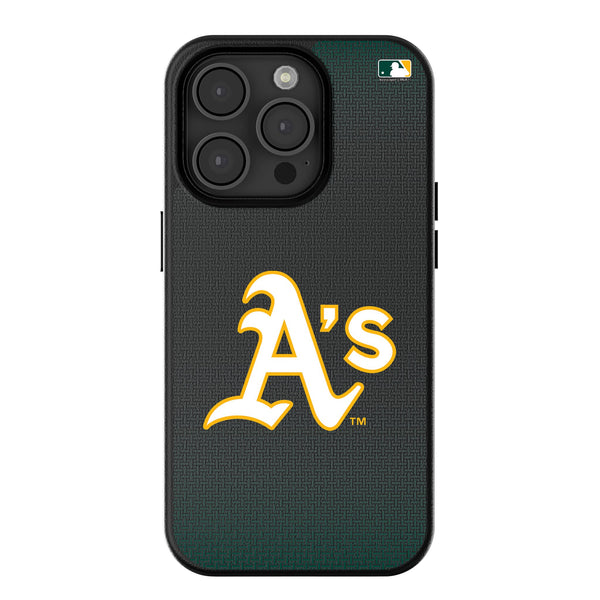 Oakland Athletics Linen iPhone MagSafe Compatible Phone Case for Apple iPhone