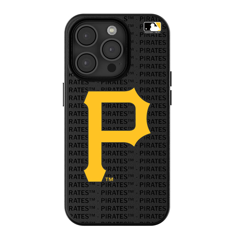 Pittsburgh Pirates Text Backdrop iPhone MagSafe Compatible Phone Case for Apple iPhone