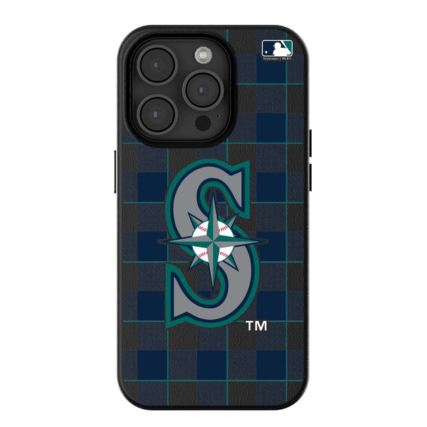 Seattle Mariners Plaid iPhone MagSafe Compatible Phone Case for Apple iPhone
