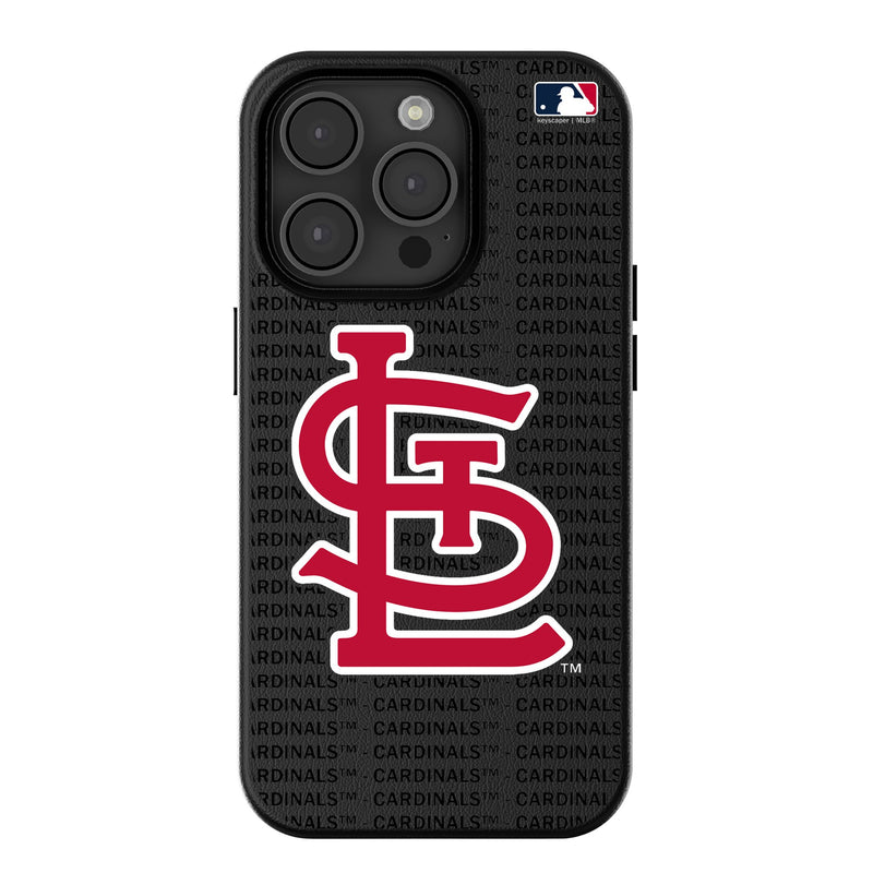 St Louis Cardinals Text Backdrop iPhone MagSafe Compatible Phone Case for Apple iPhone