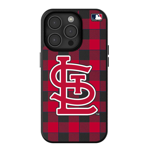 St Louis Cardinals Plaid iPhone MagSafe Compatible Phone Case for Apple iPhone